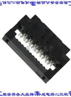 89361-712LF 矩形连接器12POS插座2排2mm母插口黑色IDC镀金自由悬