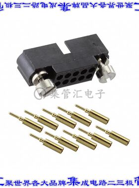 M80-5631005 矩形连接器10POS接头2排2mm公引脚黑色压接镀金自由