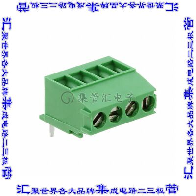 284414-4 线对板连接器4POS接线端子3.5mm通孔垂直带板