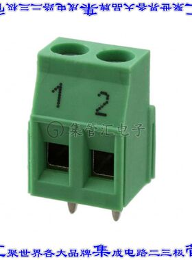 1734656 线对板连接器2POS接线端子5mm通孔水平带板