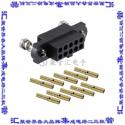 M80-4D11042FC 矩形连接器10POS插座2排2mm母插口黑色压接镀金自