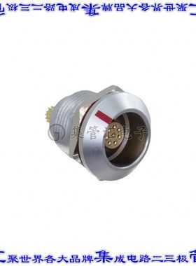 FLKC-08EGFS-GCP-001 圆形连接器8POS插座母插口焊杯镀金面板安装