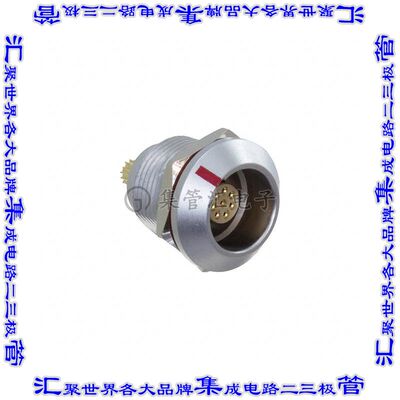 FLKC-08EGFS-GCP-001 圆形连接器8POS插座母插口焊杯镀金面板安装