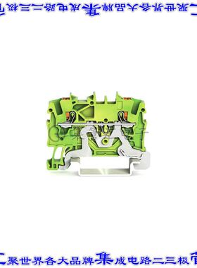 2201-1207 端子块连接器2POS接地地面4.2mm绿色黄色14-22AWG