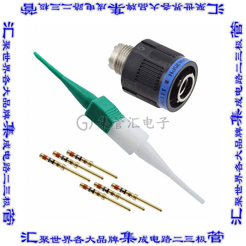 D38999/26MA35PN 圆形连接器6POS插头公引脚压接镀金自由悬挂