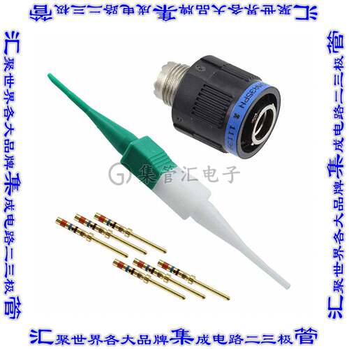 D38999/26MA35PN 圆形连接器6POS插头公引脚压接镀金自由悬挂