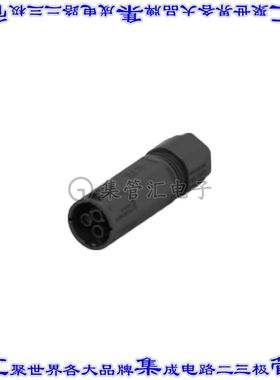 1-2379239-1 圆形连接器3(电源)插头外壳用于母插口黑色自由悬挂