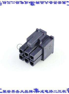 469920610 0469920610矩形连接器外壳6POS插座2排4.2mm母形插口黑