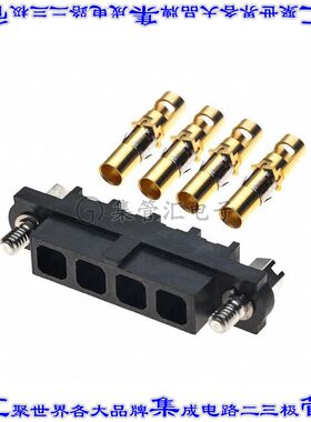 M80-4000000F1-04-325-00-000 矩形连接器4POS插座4mm母插口黑色