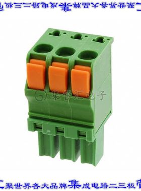 1986722-3 端子块连接器3POS插头母插口3.81mm绿色自由悬挂