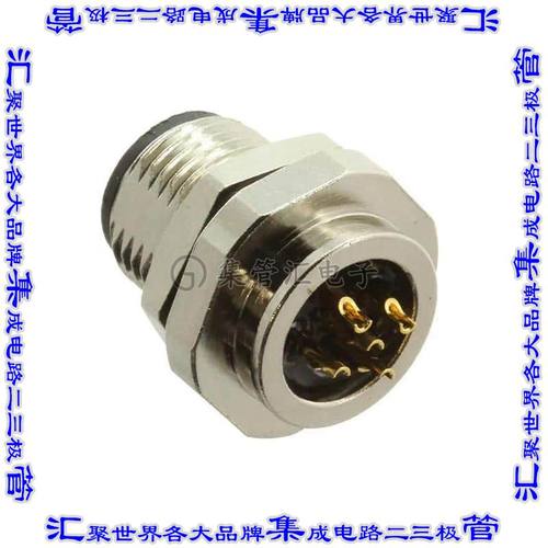 859-005-10SR004 圆形连接器5POS插座公形引脚焊杯镀金面板安装