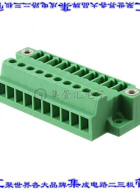 1833108 端子块连接器10POS插座公形引脚3.81mm绿色板式安装