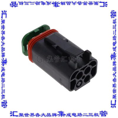 1-2356607-2 矩形连接器外壳3POS插头2排5mm公形引脚黑色自由悬挂