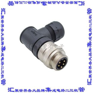 圆形连接器5POS插头公引脚螺钉镀金自由悬挂 PXPTPU78RAM05ASTM22