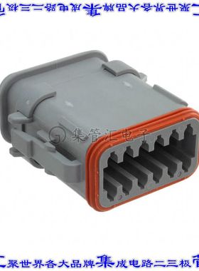DT06-12SA-E008 矩形连接器外壳12POS插头2排母形插口灰色自由悬