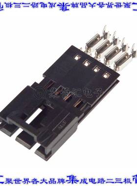 5-103945-3 矩形连接器4POS插头2.54mm公引脚黑色IDC镀金自由悬挂