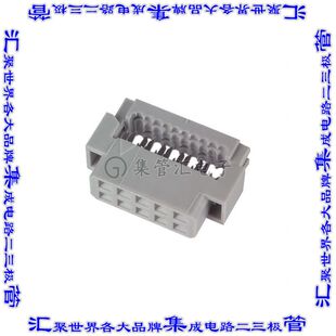 152210-0100-GB 矩形连接器10POS插座2排2mm母插口灰色IDC镀金自
