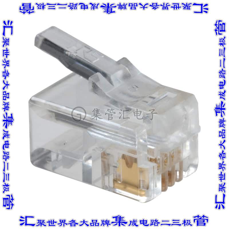 TM3P-44P 接插件连接器CONN MOD PLUG 4P4C UNSHIELDED