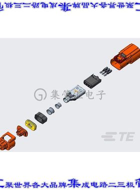 YHVA280-3PXM-A-000 矩形连接器3POS插头5.2mm母插口橙色压接自由