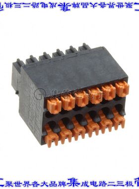 1844617 端子块连接器12POS插头母插口2排2.54mm黑色自由悬挂