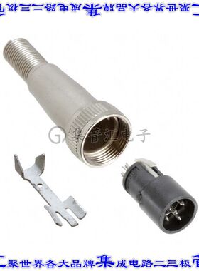 SL405MX 圆形连接器5POS插头公引脚焊杯银自由悬挂