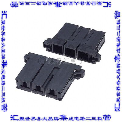 1-179958-3 矩形连接器外壳3POS插座10.16mm母形插口黑色自由悬挂