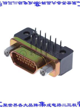MDM-15SCBRPT 连接器15POS插座母插口3排D-TYPE型面板安装通孔直