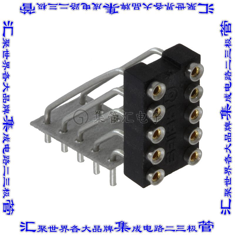 10-2810-90C 连接器IC插座DIP 5.08mm插口10(2 x 5)位置镀金通孔