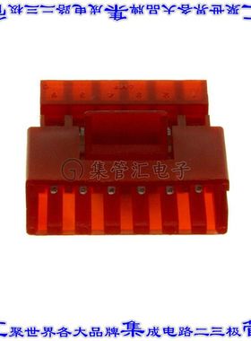 3-641437-6 矩形连接器6POS插头3.96mm公引脚红色IDC锡自由悬挂直