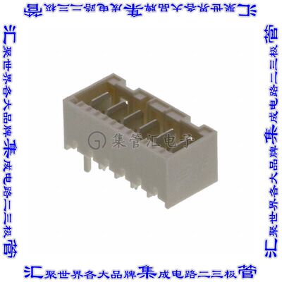 1-1971845-6 针座连接器6POS接头5mm公形插针通孔直针锡
