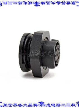 C09131G0041095U 圆形连接器4POS插座母插口焊杯银面板安装