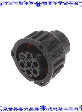 967650-2 圆形连接器6POS插头外壳用于母插口黑色自由悬挂耦合螺