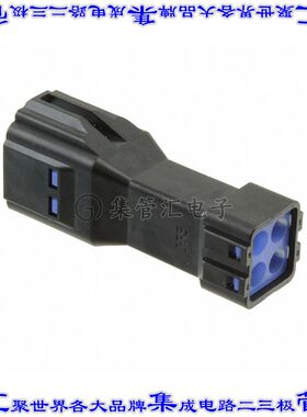 DF63W-4EP-3.96C 矩形连接器外壳4POS插头2排3.96mm公形引脚黑色