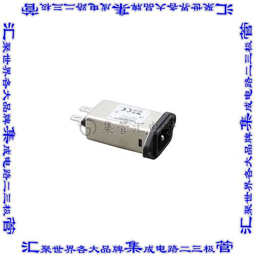 FN9222EB-6-06 电源接入连接器3POS插座公型片状插脚IEC320-C14面