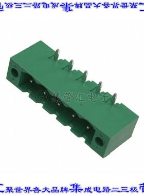 OSTOQ055551 端子块连接器5POS接头公引脚带罩5.08mm90DEG焊接