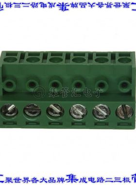 282830-6 端子块连接器6POS无罩接头的插头5mm绿色自由悬挂