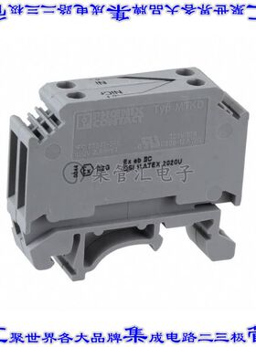 3100063 端子块连接器4POS馈通式2排10.4mm灰色12-28AWG