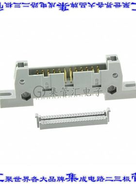 AWH 24G-E202-IDC 矩形连接器24POS接头2排2.54mm公引脚灰色IDC镀