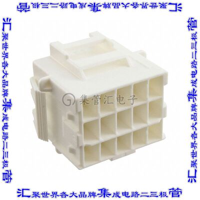 1-1971875-7 矩形连接器外壳15POS插座3排6mm公形引脚天然色面板