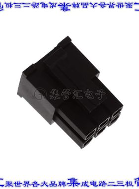 10132445-06LF 矩形连接器外壳6POS插座2排3mm母形插口黑色自由悬