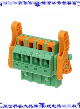 1861713 端子块连接器4POS插头母插口5.08mm绿色自由悬挂