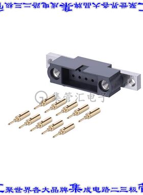 M80-5C11005MU 矩形连接器10POS插头2排2mm公引脚黑色压接镀金面