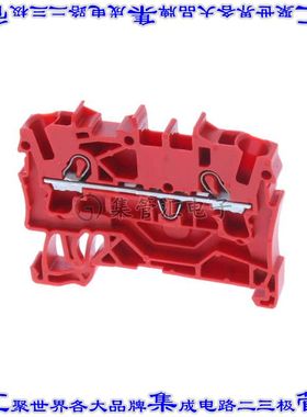 2002-1203 端子块连接器2POS馈通式5.2mm红色12-18AWG