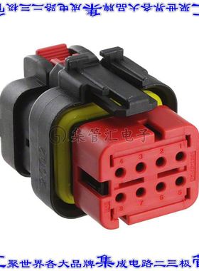 776532-1 矩形连接器外壳8POS插头2排4.5mm母形插口黑色自由悬挂