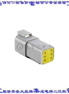 AT04-6P-RD01 矩形连接器外壳6POS插座3排公形引脚灰色自由悬挂