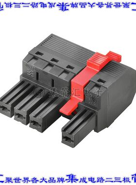 1430120000 端子块连接器4POS插头母插口7.62mm黑色自由悬挂