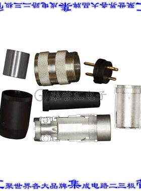 T3260018U 圆形连接器3POS插头公引脚焊杯镀金自由悬挂