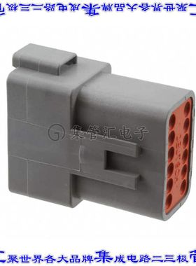 DT04-12PA 矩形连接器外壳12POS插座2排公形引脚灰色自由悬挂