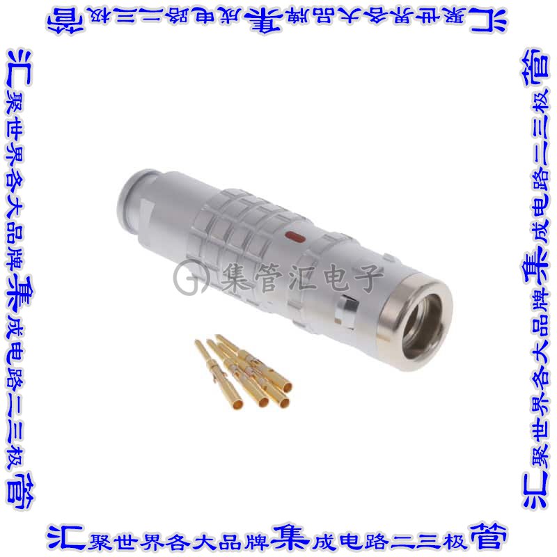 FGG.1K.304.CYCC60Z 圆形连接器4POS插头公引脚压接镀金自由悬挂