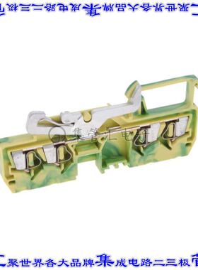 280-837 端子块连接器4POS接地地面5.0mm绿色黄色12-28AWG